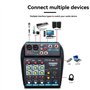 Vocdikficy Console de Mixage Audio USB Professionnelle 4 Voies avec Bluetooth, Enregistrement pour DJ et Mixage sur PC