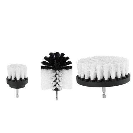 Xiniy Kit de Perceuse à Brosse éLectrique pour Moquette Nettoyant Tout Usage Pneus Auto Outils de Nettoyage Brosses à RéCurer po
