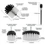 Xiniy Kit de Perceuse à Brosse éLectrique pour Moquette Nettoyant Tout Usage Pneus Auto Outils de Nettoyage Brosses à RéCurer po