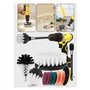 Xiniy Kit de Perceuse à Brosse éLectrique pour Moquette Nettoyant Tout Usage Pneus Auto Outils de Nettoyage Brosses à RéCurer po