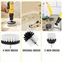 Xiniy Kit de Perceuse à Brosse éLectrique pour Moquette Nettoyant Tout Usage Pneus Auto Outils de Nettoyage Brosses à RéCurer po