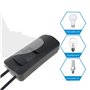 Fozriybefy Variateur D'Intensité à Pédale 220 V Variateur D'Intensité à LED à Commande au Pied Interrupteur à Commande Coulissan