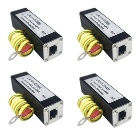Eoslcusmvl 4X Protecteur RéSeau POE 1000M POE 1000M Monitor Camera Parasurtenseur RJ45 Gigabit Ethernet Protection Device Arrest