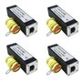 Eoslcusmvl 4X Protecteur RéSeau POE 1000M POE 1000M Monitor Camera Parasurtenseur RJ45 Gigabit Ethernet Protection Device Arrest