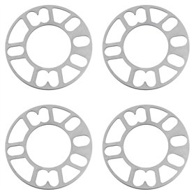 JANZU 4 PièCes Entretoises de Roue en Aluminium Cales Plaque Entretoises de Roue Automatique 5Mm Goujon pour 4X100 4X114.3 5X100
