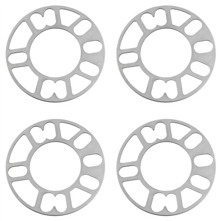 JANZU 4 PièCes Entretoises de Roue en Aluminium Cales Plaque Entretoises de Roue Automatique 5Mm Goujon pour 4X100 4X114.3 5X100