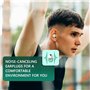 Lumlflc Bouchons d'oreilles de sommeil pour réduire le bruit du sommeil, bouchons d'oreilles réutilisables antibruit pour protec