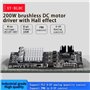 Nettoppo DC12-30V 200W BLDC ContrôLeur de Moteur Sans Balais Cc Triphasé PWM Hall Carte de Commande de Moteur de ContrôLe