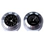 Fozriybefy 2 PièCes Moto Quartz Horloge et ThermomèTre 7/8 Pouces éTanche VéLo Guidon Montre en Aluminium Accessoires Universels