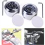 Fozriybefy 2 PièCes Moto Quartz Horloge et ThermomèTre 7/8 Pouces éTanche VéLo Guidon Montre en Aluminium Accessoires Universels