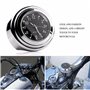 Fozriybefy 2 PièCes Moto Quartz Horloge et ThermomèTre 7/8 Pouces éTanche VéLo Guidon Montre en Aluminium Accessoires Universels