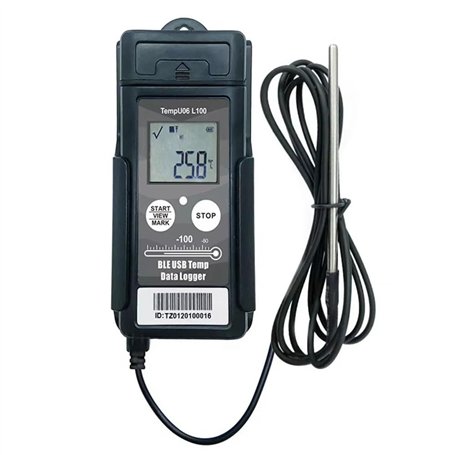 Ptdfjspt TempU06-100°C Enregistreur de Données Basse Température Numérique 32000 Points Bluetooth USB Enregistreur de Températur