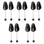 Iyalezirk Lot de 12 élargisseurs de chaussures pour élargisseurs de chaussures réglables, Noir , taille