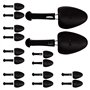 Iyalezirk Lot de 12 élargisseurs de chaussures pour élargisseurs de chaussures réglables, Noir , taille