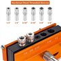 Mocturnity Jauge de cheville à centrage automatique pour trous droits, kit de localisateur réglable en largeur pour le travail d