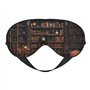 BREAUX Masque pour les yeux double face avec imprimé bibliothèque de bibliothèque