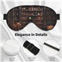BREAUX Masque pour les yeux double face avec imprimé bibliothèque de bibliothèque, masque pour les yeux occultant, masque de som