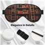 BREAUX Masque pour les yeux double face avec imprimé bibliothèque de bibliothèque, masque pour les yeux occultant, masque de som