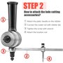 Grignoteuse de perceuse électrique, Coupe-tôle à Double tête, Fixation de perceuse électrique, kit d'outils de Coupe de grignote