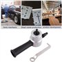 Grignoteuse de perceuse électrique, Coupe-tôle à Double tête, Fixation de perceuse électrique, kit d'outils de Coupe de grignote