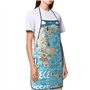 Luckily&Day Tablier de cuisine fantaisie avec poches pour femme - Motif carte de la Grèce - Blanc - Taille unique, Blanc, taille