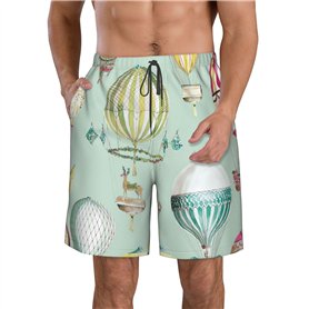 Luckily&Day Short de plage pour homme imprimé ballon dessin animé | Short de bain amusant | Short de bain fantaisie | Short de s