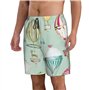 Luckily&Day Short de plage pour homme imprimé ballon dessin animé | Short de bain amusant | Short de bain fantaisie | Short de s