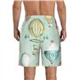 Luckily&Day Short de plage pour homme imprimé ballon dessin animé | Short de bain amusant | Short de bain fantaisie | Short de s