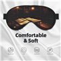 MyPiky Book Room Masque de sommeil doux pour les yeux pour homme et femme Motif bibliothèque mystérieuse Noir