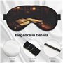 MyPiky Book Room Masque de sommeil doux pour les yeux pour homme et femme Motif bibliothèque mystérieuse Noir