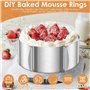 Sutowe Cercle a Patisserie Reglable Cercle Gateau Extensible Ø 16-29 cm en Acier Inoxydable avec 1PCS Colliers à Gâteau Transpar