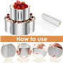 Sutowe Cercle a Patisserie Reglable Cercle Gateau Extensible Ø 16-29 cm en Acier Inoxydable avec 1PCS Colliers à Gâteau Transpar
