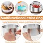 Sutowe Cercle a Patisserie Reglable Cercle Gateau Extensible Ø 16-29 cm en Acier Inoxydable avec 1PCS Colliers à Gâteau Transpar