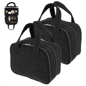 Lot de 2 trousses de toilette pour femme - Étanche - À suspendre - Organiseur de toilette pliable - Pour voyage d'affaires