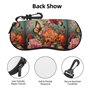 YHBLYKXP Étui à lunettes multifonction avec imprimé fleurs et papillons pour lunettes de soleil, portefeuille, bijoux et trousse