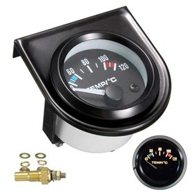 Delleu 2"52mm Numérique Température De l'eau De Voiture Température De La Jauge 40-120 ℃ LED Universel