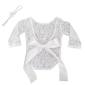 Amorar Bébé Fille Jumpsuit Robes Barboteuse Outfit Nouveau-Né Photographie Prop Bébé Vêtements Dentelle Combinaison Mignon Body