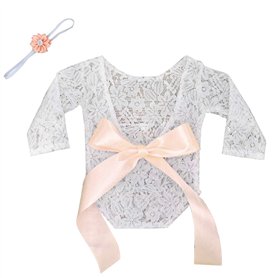 Amorar Bébé Fille Jumpsuit Robes Barboteuse Outfit Nouveau-Né Photographie Prop Bébé Vêtements Dentelle Combinaison Mignon Body