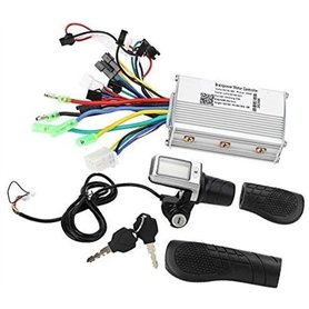 Pizgear Ensemble de compteurs de contrôleur électrique LCD avec poignée d'accélérateur divisée avec affichage de la tension en t