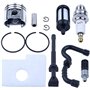 XEDLAMP Kit de segments de piston 38 mm avec filtre à air, carburant et huile, for tronçonneuse STIHL 018 MS180 MS 180, pièces d