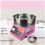 ylpddmm Machine à Barbe à Papa,1000 W Appareil à Barbe à Papa Commercial avec Bol en Acier Inoxydable et cuillère à Sucre, pour 