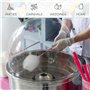 ylpddmm Electric Commercial Cotton Candy Machine,Température 50-300 °C，1000 W Appareil à Barbe à Papa Commercial avec Bol en Aci