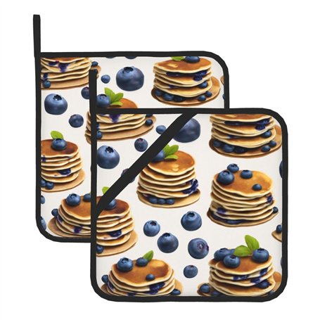 SHuWeiD Blueberry pancakes03 Lot de 2 maniques isolées pour enlever le couvercle