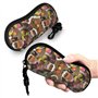 SHuWeiD Gingerbread Man Candy Étui à lunettes ultra léger et flexible Compatible avec la plupart des lunettes, bijoux, trousse d