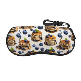 SHuWeiD Blueberry pancakes03 Étui de protection flexible ultra léger pour lunettes Compatible avec la plupart des lunettes