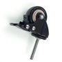 FWZJ Lot de 4 roulettes pivotantes de 5,1 cm avec tige filetée en polyuréthane pour meubles et établis, double roulement, charge