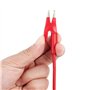 2 Pcs Fiche Banana à Pince Crocodile électriques fils Multimètre cable de Test Sonde Cordon Alligator Flexible Câble de Test Pou