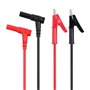2 Pcs Fiche Banana à Pince Crocodile électriques fils Multimètre cable de Test Sonde Cordon Alligator Flexible Câble de Test Pou