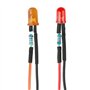 Lot de 50 diodes électroluminescentes LED transparentes pré-câblées 3 mm 12 V 12 V tête ronde 5 couleurs blanc, rouge, jaune, ve