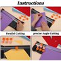 Lot de 6 lames de rechange pour coupe-papier, lames industrielles A4 avec verrouillage de sécurité pour bureau, école et artisan